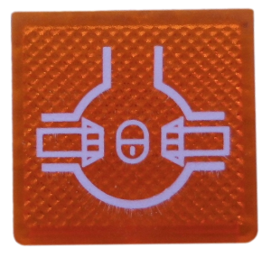 Blokada dyferencjału, mechanizmu różnicowego - płytka podświetlana, pomarańczowa