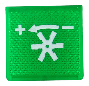 Regulacja obrotów młocarni, wentylatora - płytka podświetlana, zielona