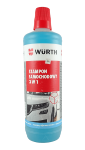 Szampon samochodowy 3w1 1L, bez fosforanów / Würth 0893012002