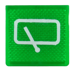 Wycieraczka tylnej szyby - płytka podświetlana, zielona