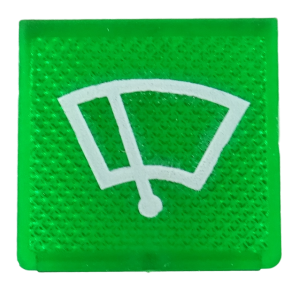 Wycieraczka przedniej szyby - płytka podświetlana, zielona