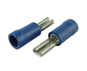 Złączka żeńska 2,8mm izolowana, konektor z izolacją, niebieski