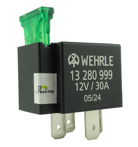 Przekaźnik 12V 4-pin, z bezpiecznikiem 30A / Wehrle 13 280 999