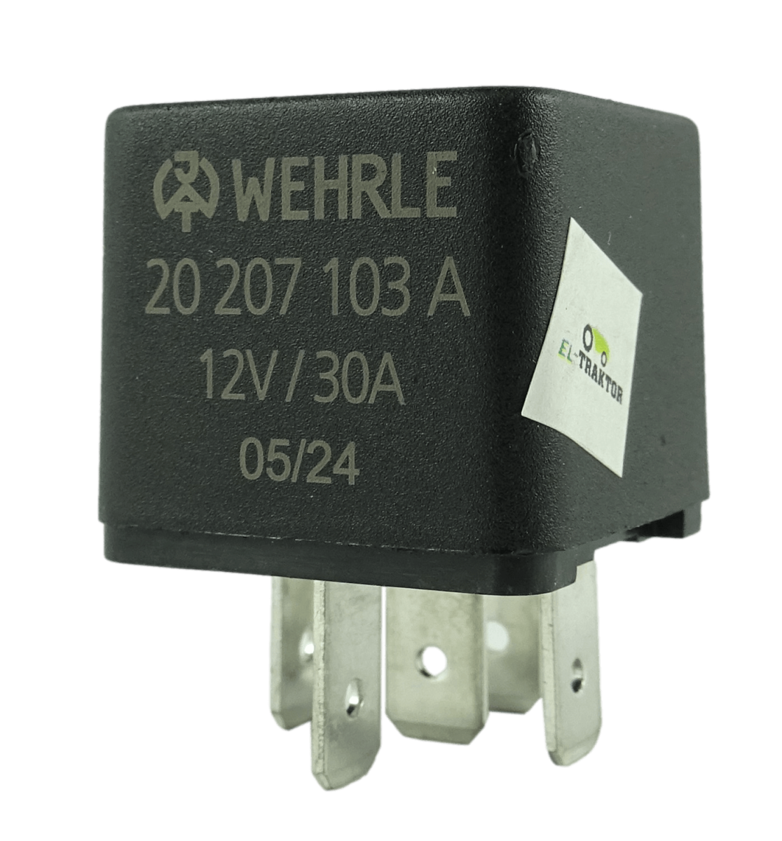 Przekaźnik zwierny WEHRLE WE20207103A 12V 30A 5-pin z diodą i uchwytem montażowym