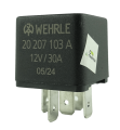 Przekaźnik zwierny WEHRLE WE20207103A 12V 30A 5-pin z diodą i uchwytem montażowym