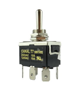Auto-Off-Auto 6-pin - dwustronnie astabilny przełącznik pochylny / hebelkowy 