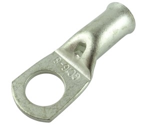 Końcówka oczkowa M8, zaciskana na przewód 16mm², cynowana