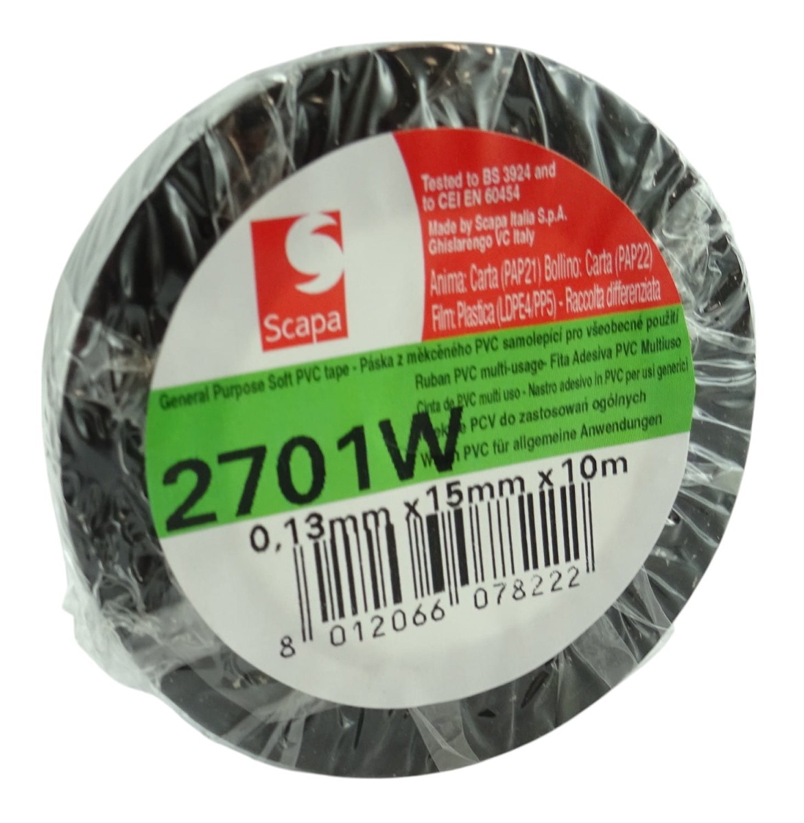 Taśma izolacyjna Scapa 15mm 10m czarna