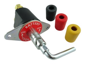 Profesjonalny odłącznik prądu 24V 250A – wyłącznik masy z blokadą i osłonami