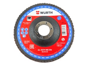 Listkowa tarcza szlifierska 125mm P60 – do stali stopowej i niestopowej / Würth