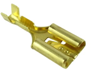 Złączka żeńska płaska 7,7mm na przewód 0,5-1,5mm²