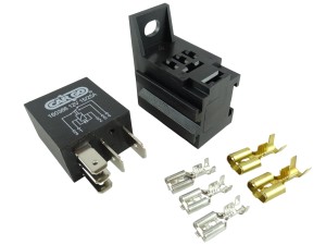 Mikroprzekaźnik uniwersalny 12V 15/25A + gniazdo + konektory
