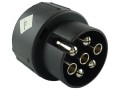 Przejściówka 7P/13P 12V – widok od strony wtyczki 7-pin.