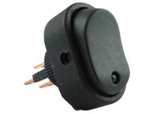 Przełącznik klawiszowy ON/OFF 12 V 16 A z zieloną kontrolką LED