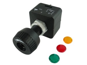 Przełącznik obrotowy ON-OFF 12V / 24V z podświetleniem Herth+Buss