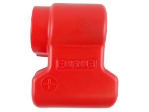 Czerwona osłona klemy plusowej / prawa / PVC / przewód 10–120 mm²