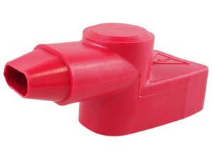 Czerwona osłona klemy plusowej PVC na przewód 70–95 mm²