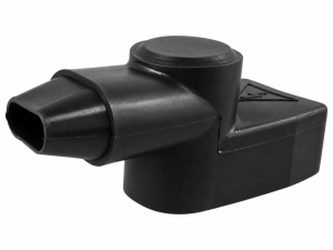 Czarna osłona klemy minusowej PVC na przewód 70–95 mm²