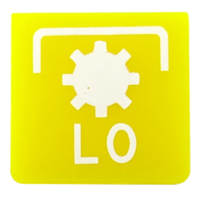 Niskie obroty wałka odbioru mocy - płytka podświetlana, żółta