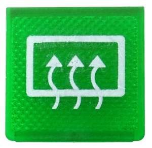 Podgrzewanie tylnej szyby - płytka podświetlana, zielona