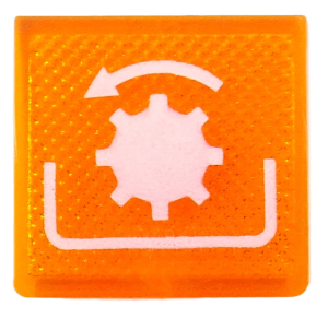 Lewe obroty wałka odbioru mocy - płytka podświetlana, pomarańczowa