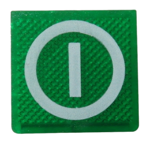 On-Off włącz-wyłącz - płytka podświetlana, zielona