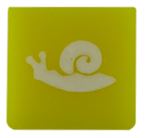 Ślimak, tryb / bieg wolny - płytka podświetlana, żółta