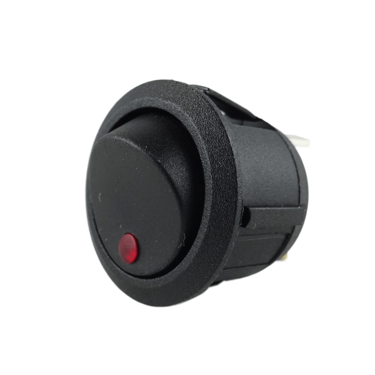 włącznik klawiszowy mini okrągły z diodą czerwoną