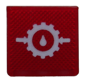 Ciśnienie oleju w skrzyni biegów - płytka podświetlana, czerwona