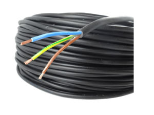Przewód elektryczny czarny 3 x 1.0mm² - kabel 3-żyłowy