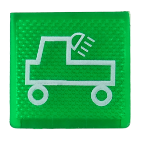 Oświetlenie siodła, naczepy ciągnika - płytka podświetlana, zielona