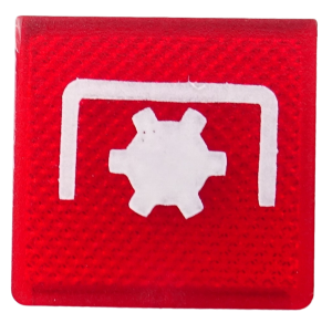 Wyłączenie wałka odbioru mocy / awaria - płytka podświetlana, czerwona