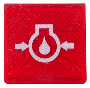 Kontrolka ciśnienia oleju w silniku - płytka podświetlana, czerwona