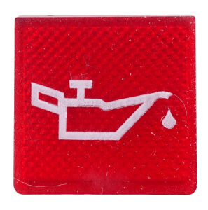 Smarowanie, kontrolka ciśnienia oleju - płytka podświetlana, czerwona