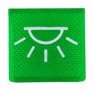 Światło wewnętrzne kabiny - płytka podświetlana zielona