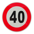 naklejka limit prędkości 40 km/h
