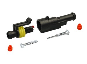 Gniazdo + wtyczka 1-pin + konektory + uszczelki / złącze hermetyczne SuperSeal