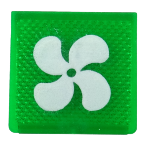 Wentylator, dmuchawa - płytka podświetlana, zielona