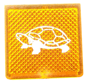 Żółw, tryb / bieg wolny - płytka podświetlana, pomarańczowa