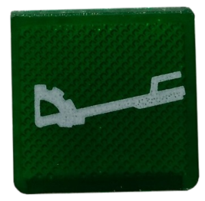 Zwalniacz, opóźniacz, retarder - płytka podświetlana, zielona