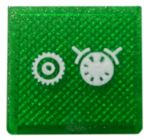 Hamowanie silnikiem, skrzynią, przekładnią - płytka podświetlana, zielona