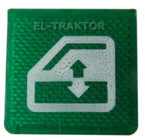 Opuszczanie podnoszenie szyby - płytka podświetlana, zielona
