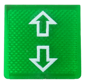 Strzałki góra - dół (kierunki) - płytka podświetlana, zielona