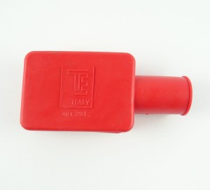 Osłona gumowa klemy plusowej, czerwona